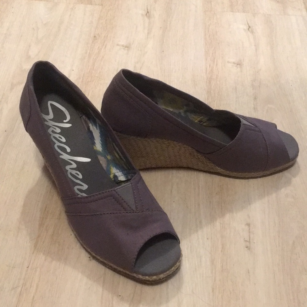 Skechers gray espadrilles